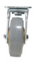 Vestil Rubber Swivel Caster - 6 In. Diameter x 2 In. Width 771 lb Dark - Gray/Gold