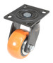 Vestil Polyurethane Swivel Caster - 4 In. Diameter x 2 In. Width 551 lb - Orange/Silver