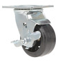 Vestil Rubber Swivel With Brake Caster - 4 In. Diameter x 2 In. Width 440 lb - Black