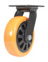 Vestil Polyurethane Swivel Caster - 6 In. Diameter x 2 In. Width 836 lb - Orange/Black