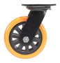 Vestil Polyurethane Swivel Caster - 6 In. Diameter x 2 In. Width 836 lb - Orange/Black