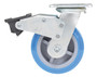 Vestil Polyurethane Swivel With Total Brake Caster - 6 In. Diameter x 2 In. Width 903 lb Light - Blue/Gray