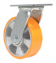 Vestil Polyurethane Swivel Caster - 6 In. Diameter x 2 In. Width 1212 lb - Orange/Silver