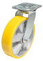 Vestil Polyurethane Swivel Caster - 8 In. Diameter x 2 In. Width 1212 lb - Yellow/Gray