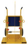 Vestil Steel Welding Cylinder Torch Cart - 34-9/16 In. x 40-1/4 In. x 66-3/8 In. 500 lb - Yellow