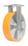Vestil Polyurethane Rigid Caster - 8 In. Diameter x 2 In. Width 1543 lb - Orange/Silver