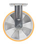 Vestil Polyurethane Rigid Caster - 8 In. Diameter x 2 In. Width 1543 lb - Orange/Silver