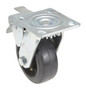 Vestil Rubber Swivel With Total Brake Caster - 5 In. Diameter x 2 In. Width 495 lb Dark - Black