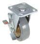 Vestil Rubber Swivel With Brake Caster - 6 In. Diameter x 2 In. Width 771 lb Dark - Gray/Gold