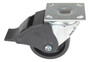 Vestil Light Duty Glass Filled Nylon Swivel With Total Brake Caster - 5 In. Diameter x 2 In. Width 1200 lb - Black