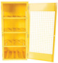 Vestil Steel Horizontal Cylinder Cabinet - 32 In. x 30 In. x 68-1/4 In. 8 Cylinder - Yellow