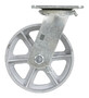 Vestil Semi Steel Swivel Caster - 6 In. x 2 In. 1,200 lb - Gray