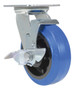 Vestil Elastic Rubber Swivel With Brake Caster - 6 In. Diameter x 2 In. Width 770 lb - Blue/Black
