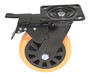 Vestil Polyurethane Swivel With Total Brake Caster - 6 In. Diameter x 2 In. Width 836 lb - Orange/Black