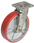 Vestil Polyurethane Swivel With Brake Caster - 8 In. Diameter x 2 In. Width 771 lb - Red