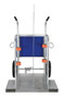 Vestil Galvanized Welding Cylinder Torch Cart with Foam Filled Wheels - 34-3/8 In. x 40-1/4 In. x 66-3/8 In. 500 lb - Silver