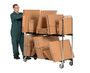 Vestil Steel Portable Carton Cart Two Tier - 56-1/2 In. x 19-13/16 In. x 59-1/8 In. 400 lb - Black