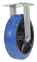 Vestil Elastic Rubber Rigid Caster - 8 In. Diameter x 2 In. Width 770 lb - Blue/Black