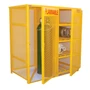 Vestil Steel Horizontal and Vertical Cylinder Cabinet - 32 In. x 60 In. x 68-1/4 In. 8 Horizontal/10 Vertical - Yellow