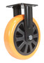 Vestil Polyurethane Rigid Caster - 8 In. Diameter x 2 In. Width 902 lb - Orange/Black