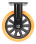 Vestil Polyurethane Rigid Caster - 8 In. Diameter x 2 In. Width 902 lb - Orange/Black