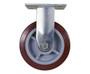 Vestil Polyurethane Rigid Caster - 6 In. Diameter x 2 In. Width 720 lb - Maroon/Gray