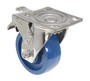 Vestil Solid Polyurethane Swivel With Total Brake Caster - 5 In. Diameter x 2 In. Width 1000 lb Dark - Blue