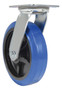 Vestil Elastic Rubber Swivel Caster - 8 In. Diameter x 2 In. Width 770 lb - Blue/Black
