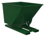 Vestil Steel Heavy Duty No Bump and Dump Hopper - 1 Cubic Yard 6000 lb - Hunter Green