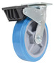 Vestil Polyurethane Swivel With Total Brake Caster - 8 In. Diameter x 2 In. Width 925 lb Light - Blue/Gray