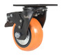 Vestil Polyurethane Swivel With Total Brake Caster - 5 In. Diameter x 2 In. Width 639 lb - Orange/Silver