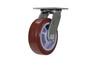 Vestil Polyurethane Swivel Caster - 6 In. Diameter x 2 In. Width 720 lb - Maroon/Gray