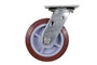 Vestil Polyurethane Swivel Caster - 6 In. Diameter x 2 In. Width 720 lb - Maroon/Gray