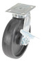 Vestil Heavy Duty Glass Filled Nylon Swivel With Brake Caster - 8 In. Diameter x 2 In. Width 2000 lb - Black