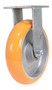 Vestil Polyurethane Rigid Caster - 8 In. Diameter x 2 In. Width 1250 lb - Butterscotch/Silver