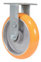 Vestil Polyurethane Rigid Caster - 8 In. Diameter x 2 In. Width 1250 lb - Butterscotch/Silver