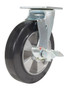 Vestil Rubber Swivel With Brake Caster - 8 In. Diameter x 2 In. Width 881 lb - Black/Gold