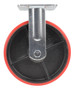 Vestil Polyurethane Rigid Caster - 8 In. Diameter x 2 In. Width 1474 lb - Red/Black