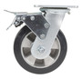 Vestil Rubber Swivel With Total Brake Caster - 6 In. Diameter x 2 In. Width 771 lb - Black/Gray