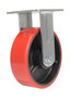 Vestil Polyurethane Rigid Caster - 6 In. Diameter x 2 In. Width 1232 lb - Red/Black