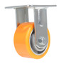 Vestil Polyurethane Rigid Caster - 4 In. Diameter x 2 In. Width 660 lb - Orange/Gray