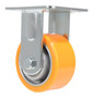 Vestil Polyurethane Rigid Caster - 4 In. Diameter x 2 In. Width 660 lb - Orange/Gray