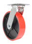 Vestil Polyurethane Swivel Caster - 8 In. Diameter x 2 In. Width 1474 lb - Red/Black