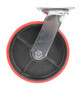 Vestil Polyurethane Swivel Caster - 8 In. Diameter x 2 In. Width 1474 lb - Red/Black