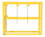 Vestil Steel Cylinder Barricade Rack - 37-1/2 In. x 16-1/2 In. x 32 In. 3 Cylinder - Yellow