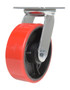 Vestil Polyurethane Swivel Caster - 6 In. Diameter x 2 In. Width 1232 lb - Red/Black