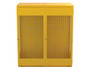 Vestil Steel Knockdown Vertical Cylinder Cabinet - 32 In. x 60 In. x 68-1/4 In. 10-20 Cylinder - Yellow