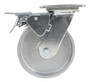Vestil Cast Iron/Steel Swivel With Total Brake Caster - 6 In. Diameter x 2 In. Width 1540 lb - Silver