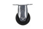 Vestil Rubber Rigid Caster - 3 In. Diameter x 1 In. Width 198 lb - Black