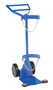Vestil Steel Portable Deluxe Cylinder Lifter with Hard Rubber Wheels - 26-15/16 In. x 19 In. x 51-3/8 In. 500 lb - Blue